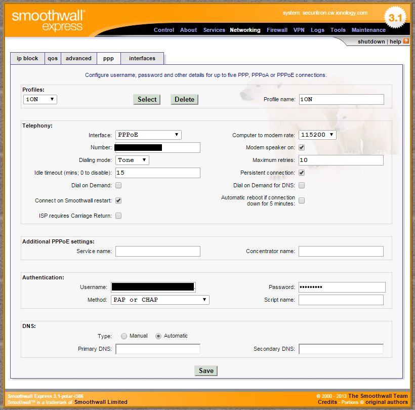 how to install smoothwall express 3.1